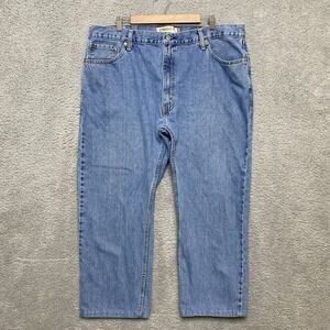 Levi's 505 Jeans Men 42x30 Blue Denim Med Wash Straight Fit 100% Cotton Casual